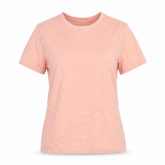 V by Very Womens Pink  Cotton Basic T-Shirt Size M Round Neck