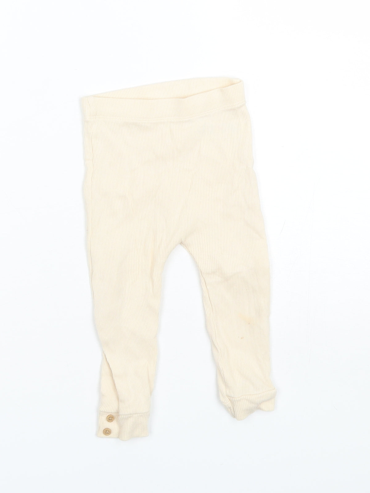 George Baby Beige  Cotton Jogger Trousers Size 9 Months