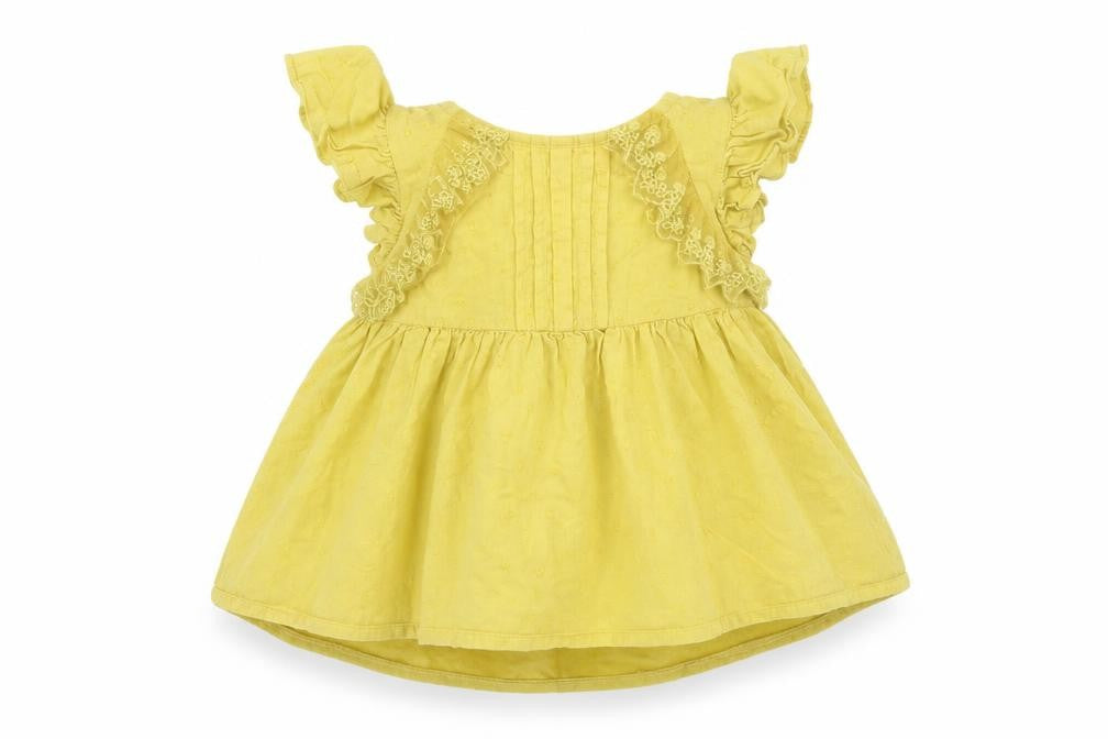 NEXT Baby Yellow  Cotton Shift  Size 12-18 Months  Round Neck