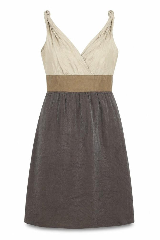 Adrianna Papell Womens Brown  Polyester Shift  Size 8  V-Neck