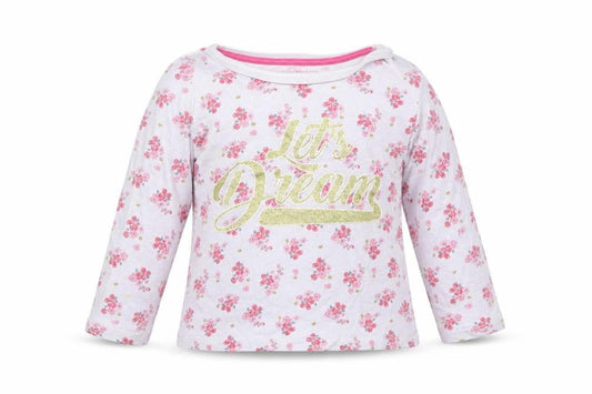 Primark Baby Purple Floral Cotton Basic T-Shirt Size 18-24 Months Round Neck
