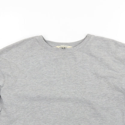 Miss Selfridge Womens Grey Round Neck  Polyester Pullover Jumper Size 6   - Cropped