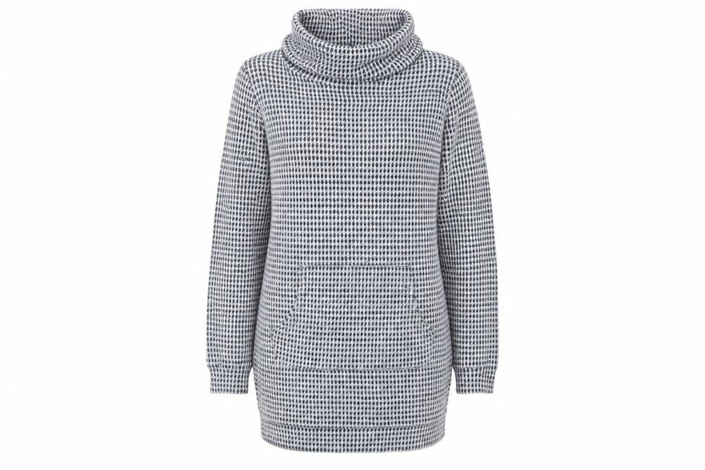 Select Womens Multicoloured Roll Neck Houndstooth Viscose Pullover Jumper Size 8