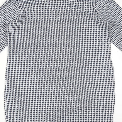 Select Womens Multicoloured Roll Neck Houndstooth Viscose Pullover Jumper Size 8