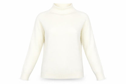 Atmosphere Womens Ivory  Acrylic Basic T-Shirt Size 12 High Neck