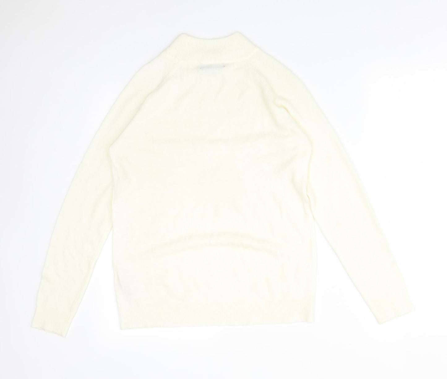Atmosphere Womens Ivory  Acrylic Basic T-Shirt Size 12 High Neck