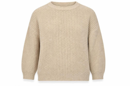 New Look Womens Beige  Acrylic Pullover Sweatshirt Size L