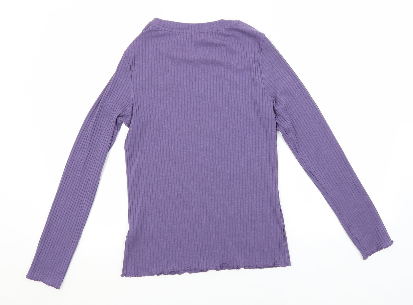 Marks and Spencer Womens Purple Round Neck  Polyester Pullover Jumper Size 10