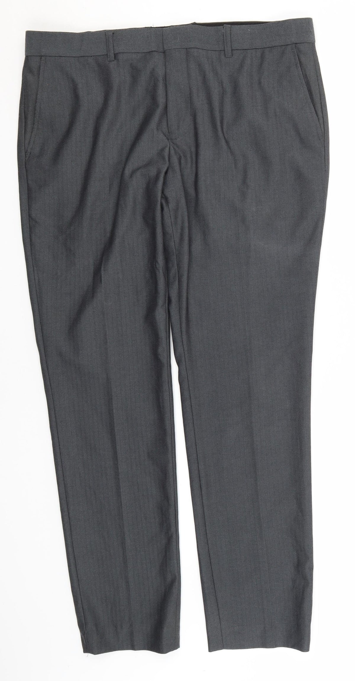 Very Womens Grey  Polyester Dress Pants Trousers Size 34 in L30 in Regular