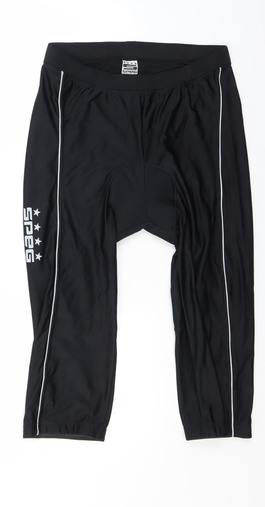 Speg Mens Black   Track Pants Trousers Size XL L15 in Regular