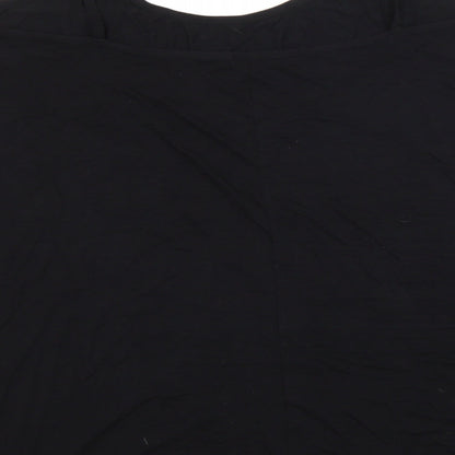 Boohoo Womens Black  Viscose Basic Tank Size 18 Off the Shoulder