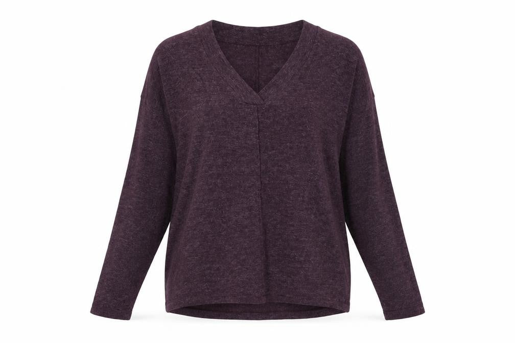 Primark Womens Purple V-Neck   Pullover Jumper Size 6