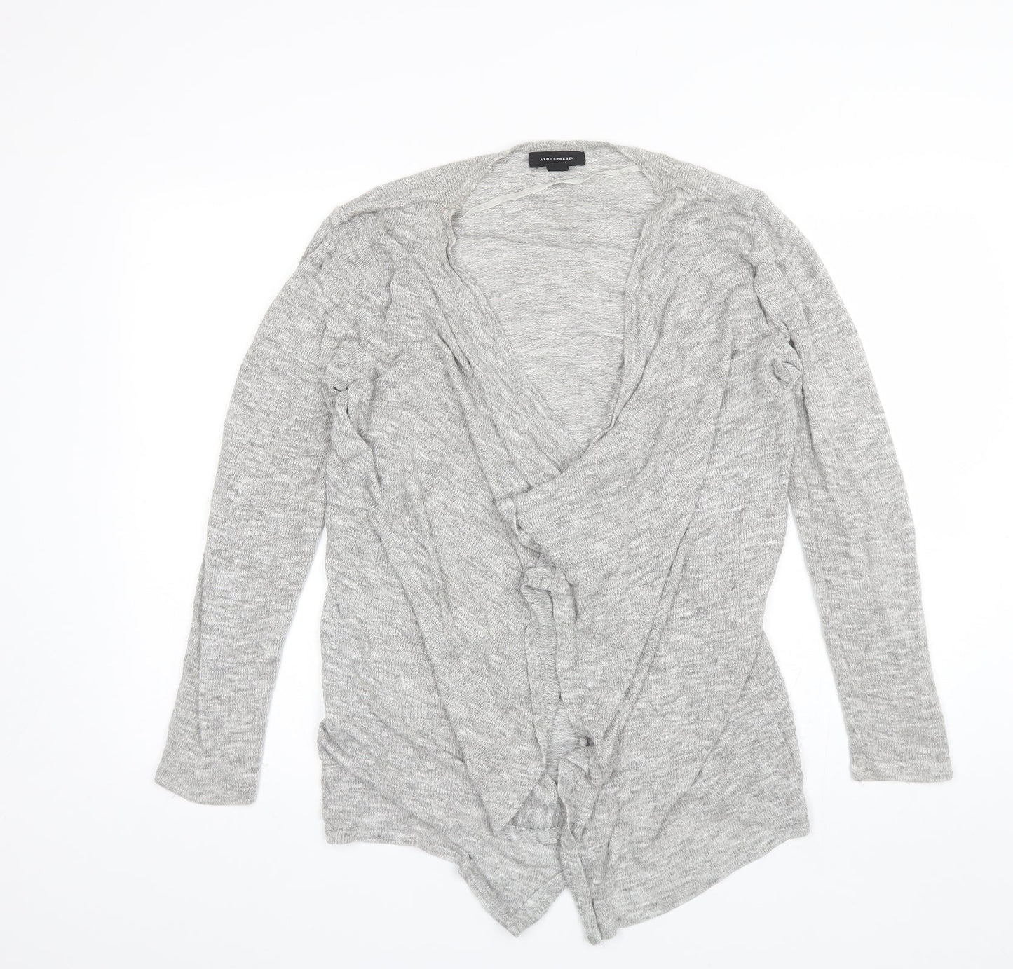 Atmosphere Womens Grey V-Neck  Viscose Cardigan Jumper Size M