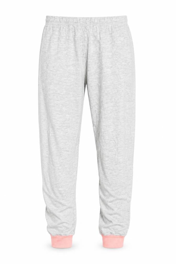 George Girls Grey Solid Cotton  Pyjama Pants Size 9-10 Years
