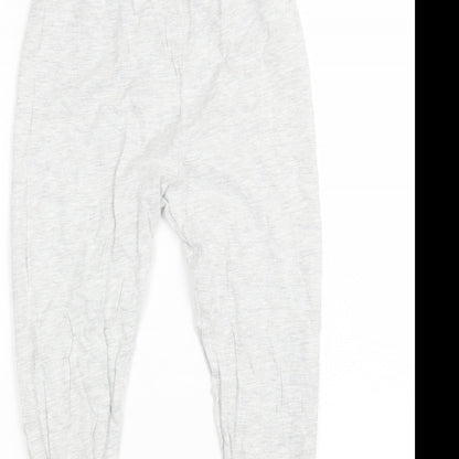 George Girls Grey Solid Cotton  Pyjama Pants Size 9-10 Years