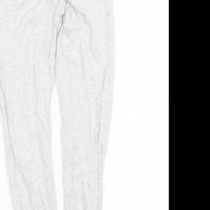 George Girls Grey Solid Cotton  Pyjama Pants Size 9-10 Years