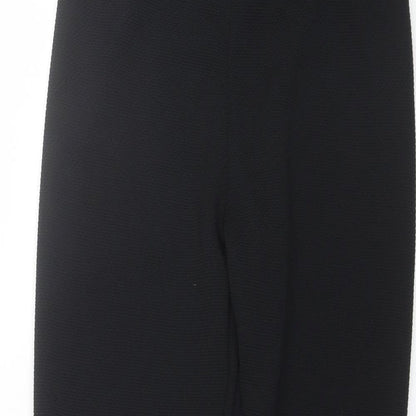 George Womens Black  Polyester Trousers  Size 12 L28 in Regular