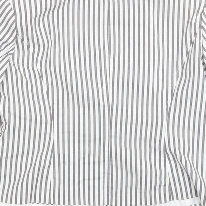 Damart Womens Grey Striped  Jacket Blazer Size 16