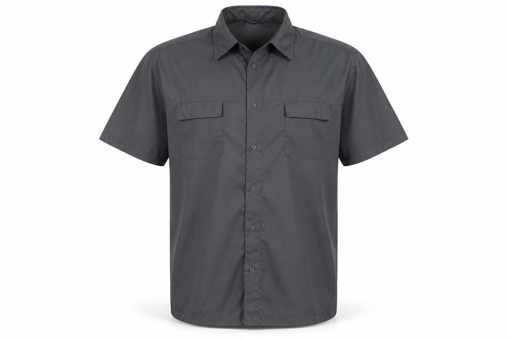 Whispering Smith Mens Grey  Polyester  Button-Up Size XL Collared