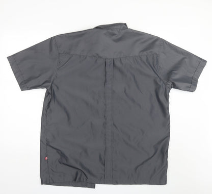 Whispering Smith Mens Grey  Polyester  Button-Up Size XL Collared