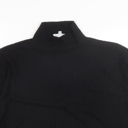 Preloved Loungable Womens Black Mock Neck  Polyester Pullover Jumper Size 14 - Detail