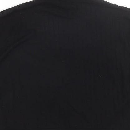 Preloved Loungable Womens Black Mock Neck  Polyester Pullover Jumper Size 14 - Label