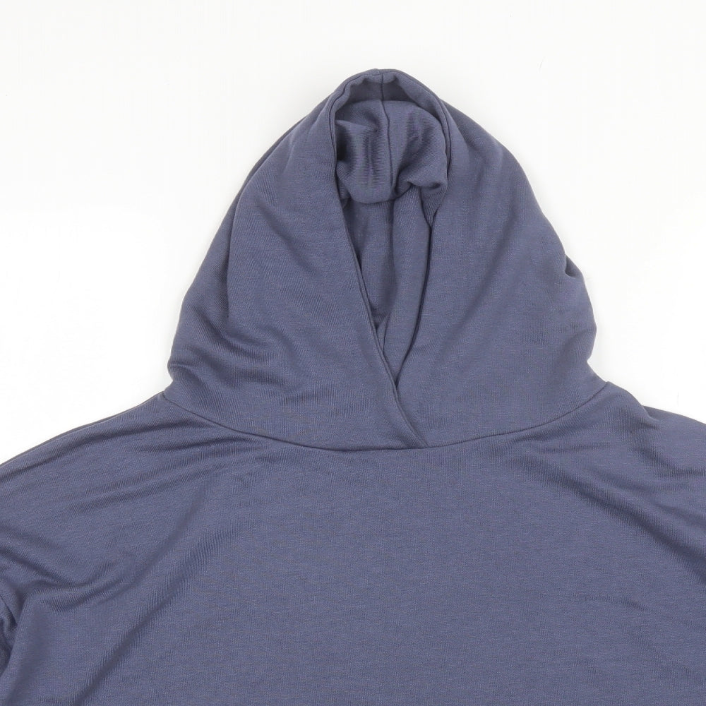 Jeff&CO Womens Blue  Polyester Pullover Hoodie Size 12