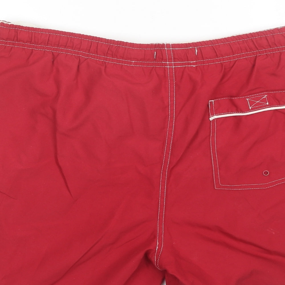 George Mens Red  Polyester Bermuda Shorts Size M  Regular