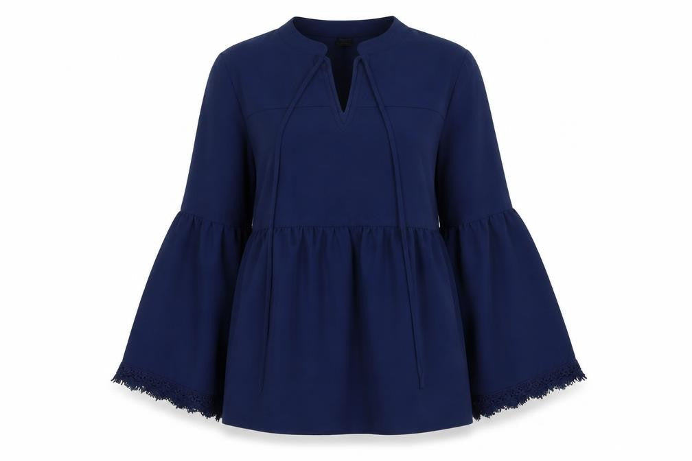 SheIn Womens Blue  Polyester Basic Blouse Size XS Round Neck