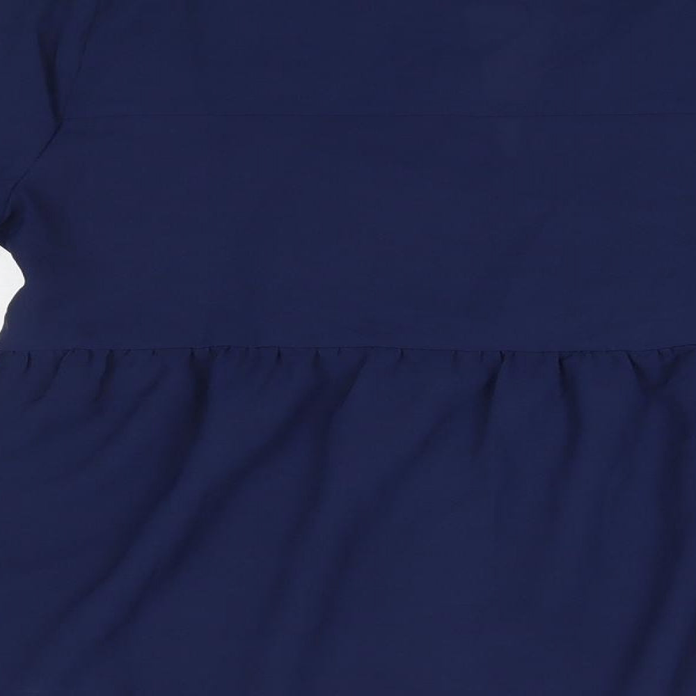 SheIn Womens Blue  Polyester Basic Blouse Size XS Round Neck