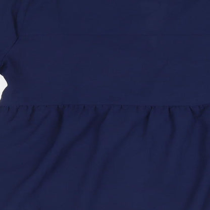 SHEIN Womens Blue  Polyester Basic Blouse Size XS Round Neck