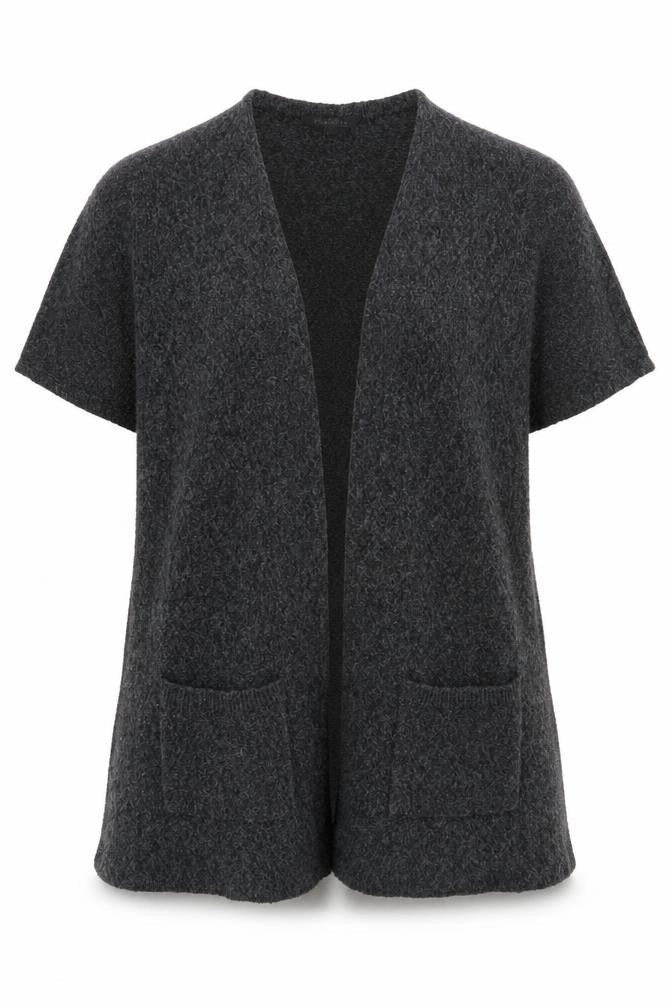 Peacocks Womens Grey V-Neck  Polyester Cardigan Jumper Size S