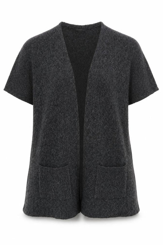 Peacocks Womens Grey V-Neck  Polyester Cardigan Jumper Size S