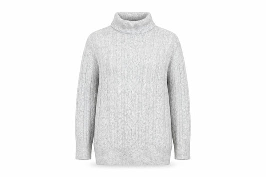 Matalan Womens Grey Roll Neck  Acrylic Pullover Jumper Size S