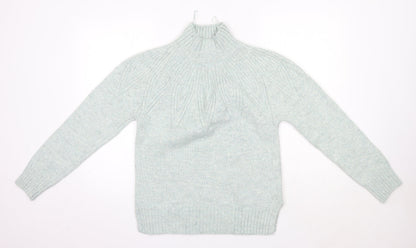 Marks & Spencer Mens Green High Neck  Acrylic Pullover Jumper Size S