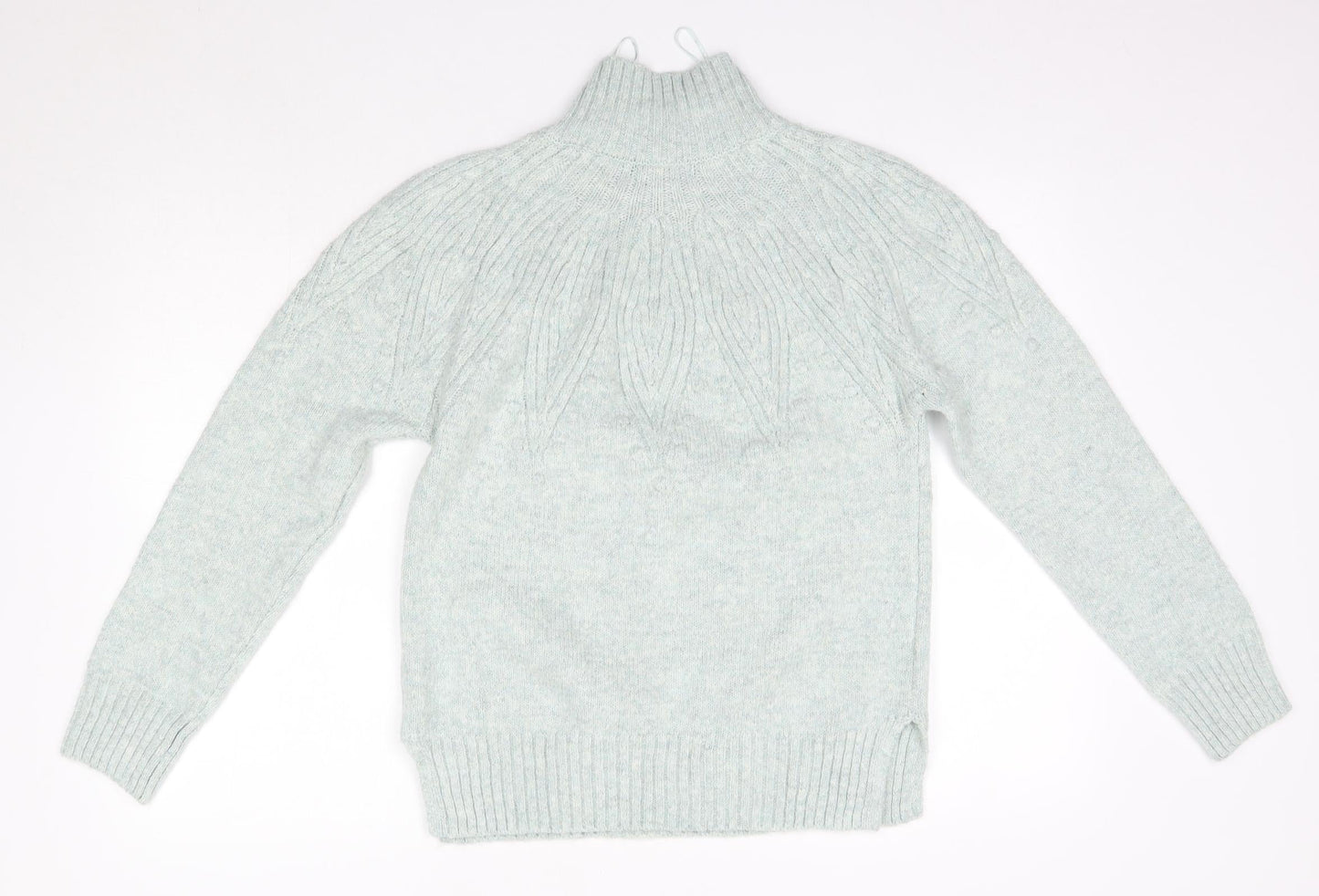 M&S Mens Green High Neck  Acrylic Pullover Jumper Size S