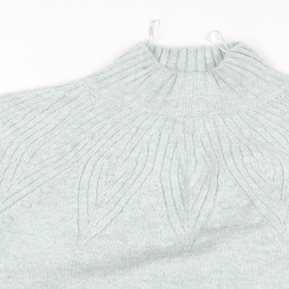 Marks & Spencer Mens Green High Neck  Acrylic Pullover Jumper Size S