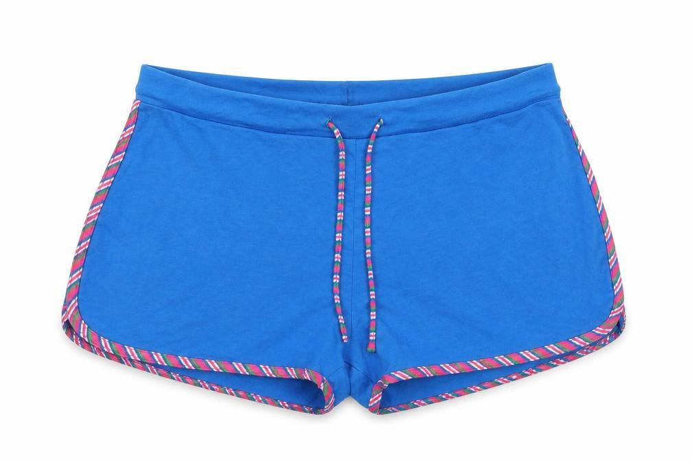 Xe Womens Blue  Polyester Boyfriend Shorts Size XL  Regular