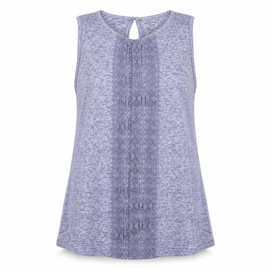 F&F Womens Blue  Polyester Basic Blouse Size 12 Round Neck