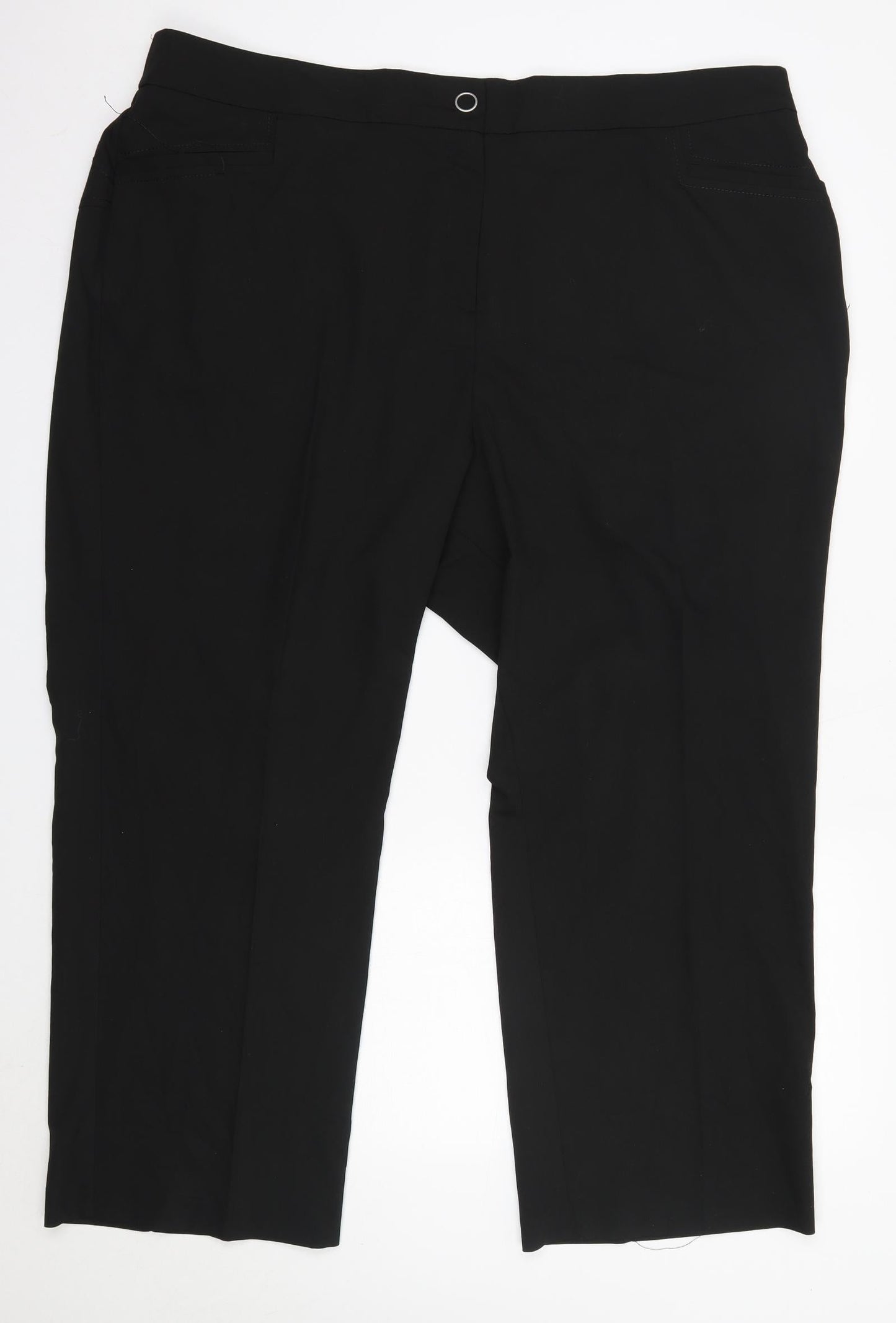 Tailored Womens Black  Polyester Dress Pants Trousers Size 28 L27 in Regular