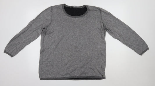 Taifun  Mens Grey Round Neck  Acrylic Pullover Jumper Size L