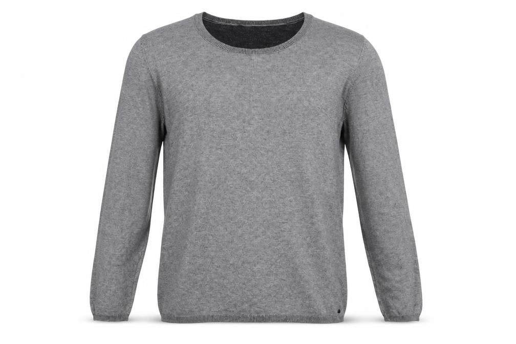 Taifun  Mens Grey Round Neck  Acrylic Pullover Jumper Size L