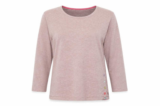 Monsoon Womens Pink Round Neck  Cotton Pullover Jumper Size 12