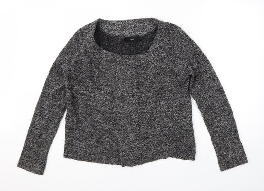 NEXT Womens Black Round Neck  Acrylic Cardigan Jumper Size 12