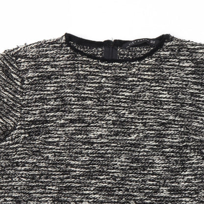 Preloved Zara Womens Black Round Neck  Polyester Pullover Jumper Size XS - Detail