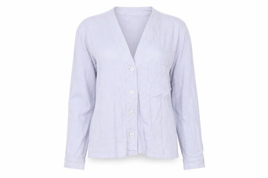 Topshop Womens Purple  Viscose Basic Button-Up Size 6 V-Neck