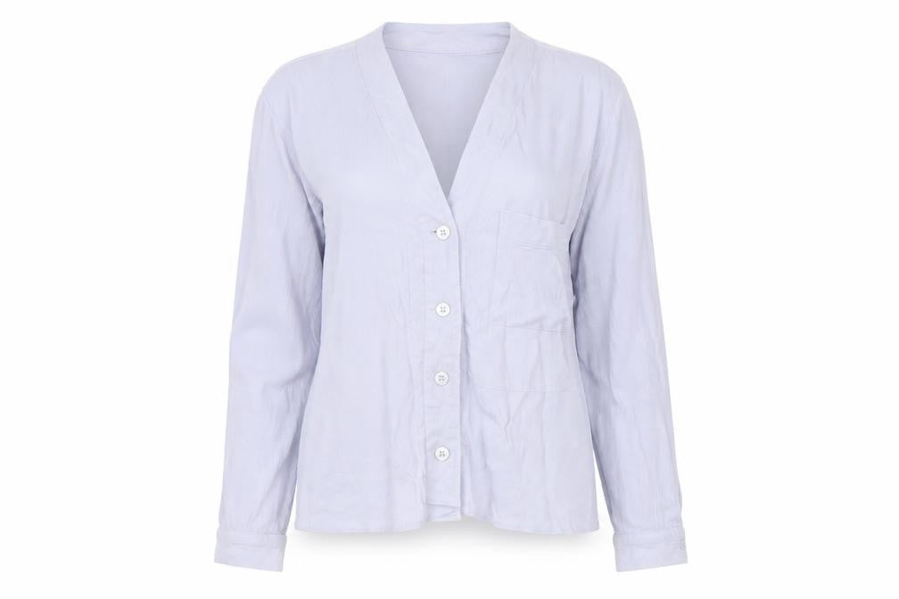 Topshop Womens Purple  Viscose Basic Button-Up Size 6 V-Neck