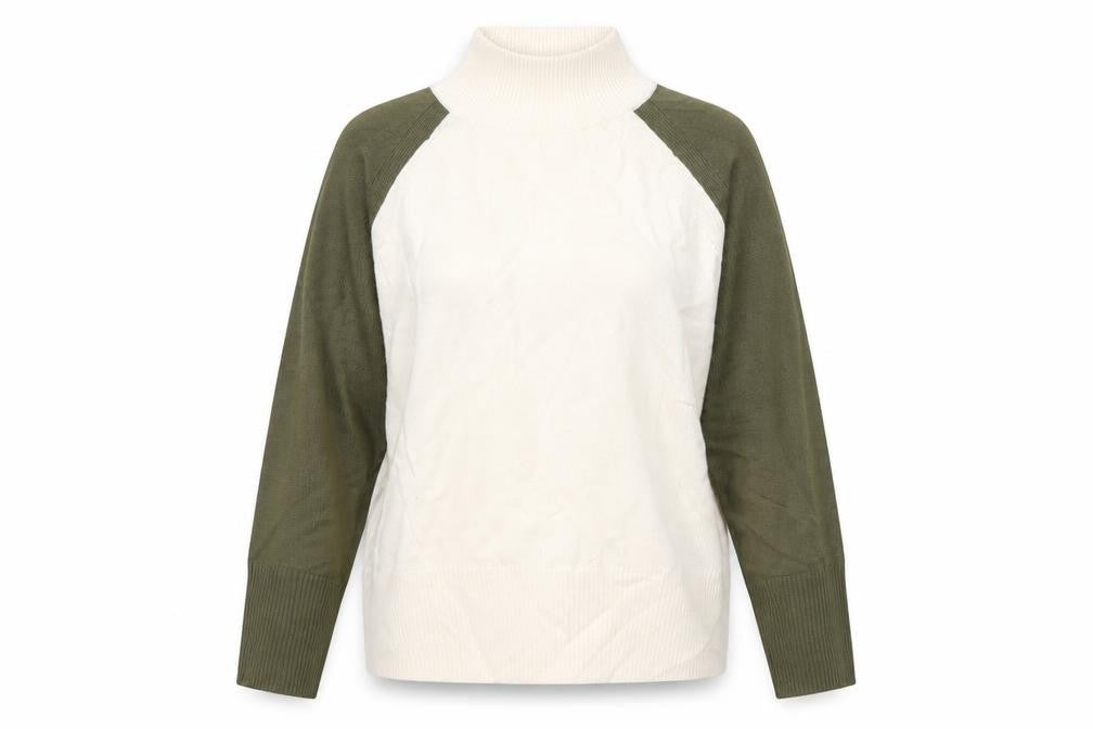 Marks & Spencer Womens Beige High Neck  Acrylic Pullover Jumper Size S