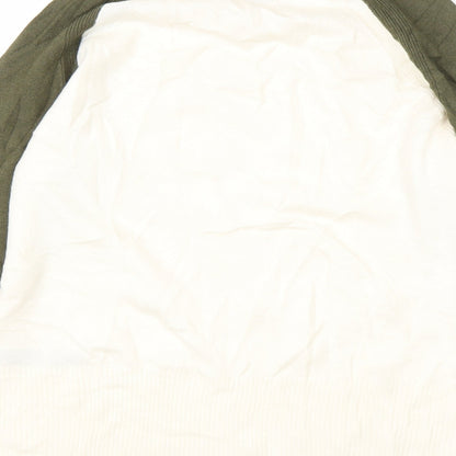 Marks & Spencer Womens Beige High Neck  Acrylic Pullover Jumper Size S