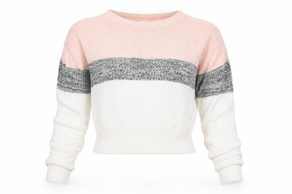 Garage Womens Pink Round Neck  Nylon Pullover Jumper Size M